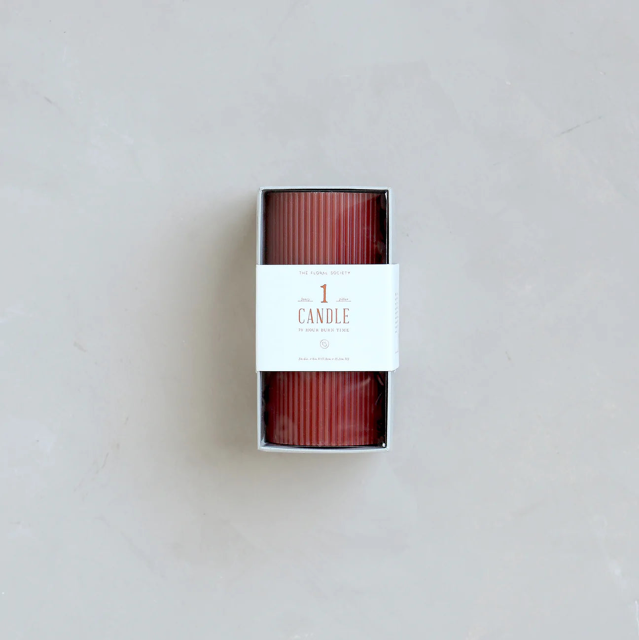Ribbed Pillar Candle