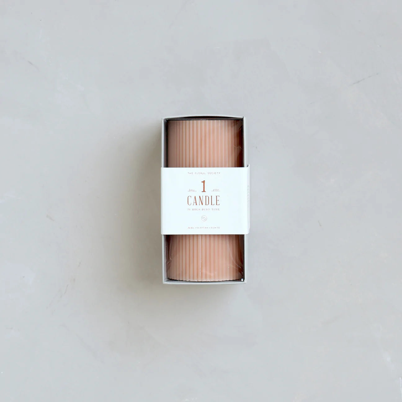 Ribbed Pillar Candle