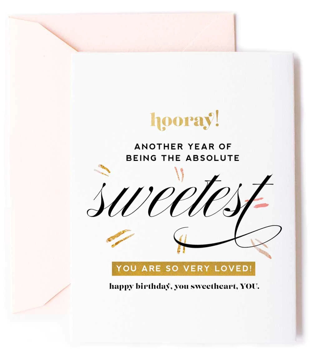 "The Absolute Sweetest" Birthday Card