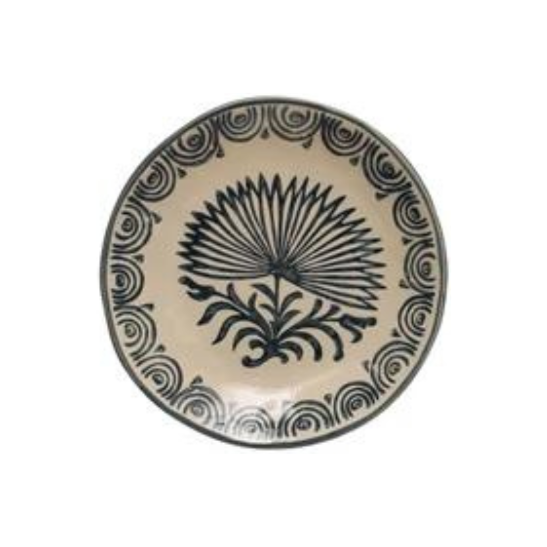 Floral Stoneware Plates