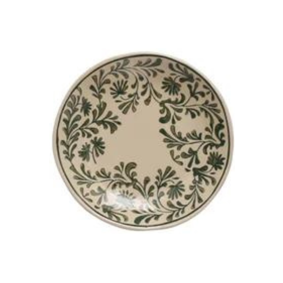 Floral Stoneware Plates