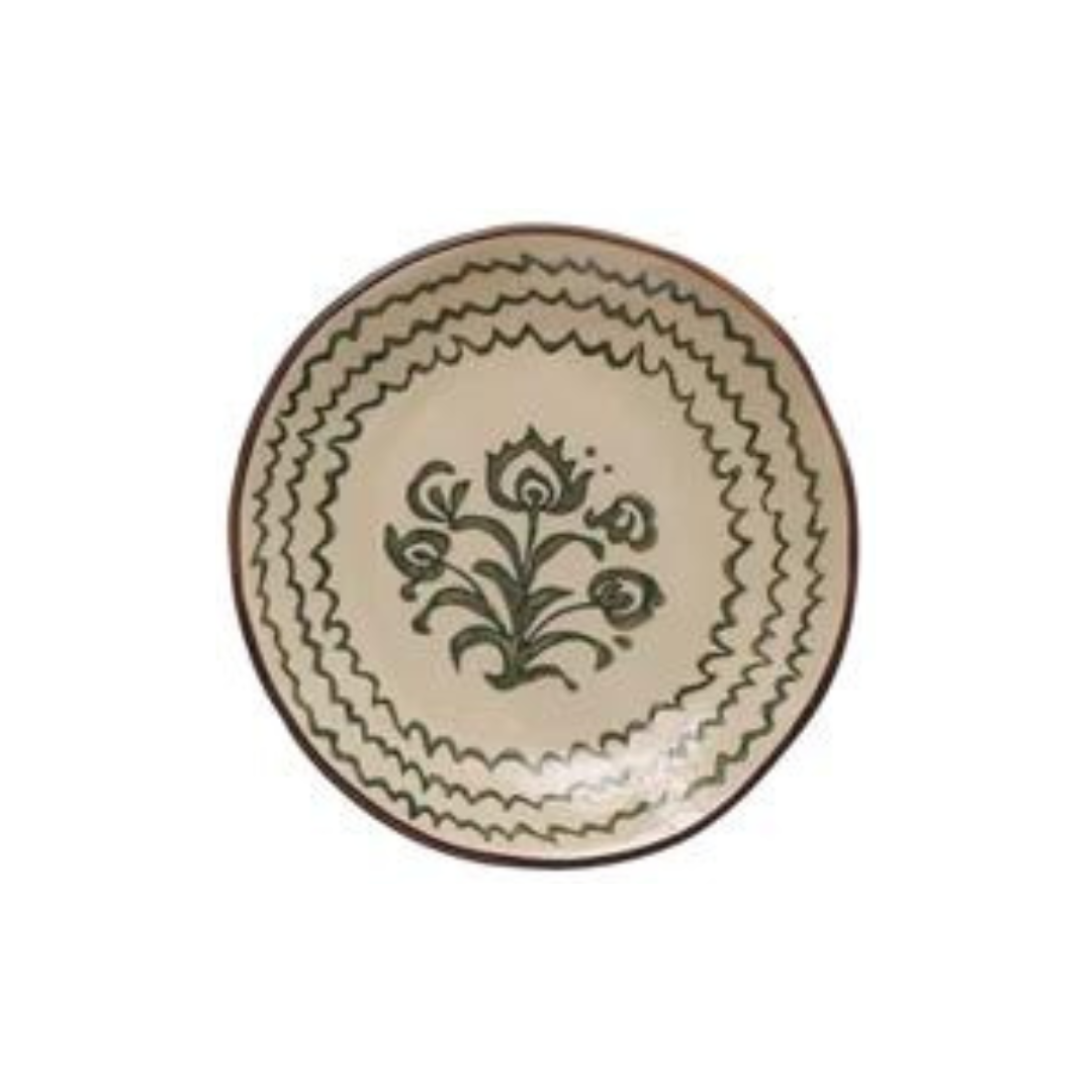 Floral Stoneware Plates