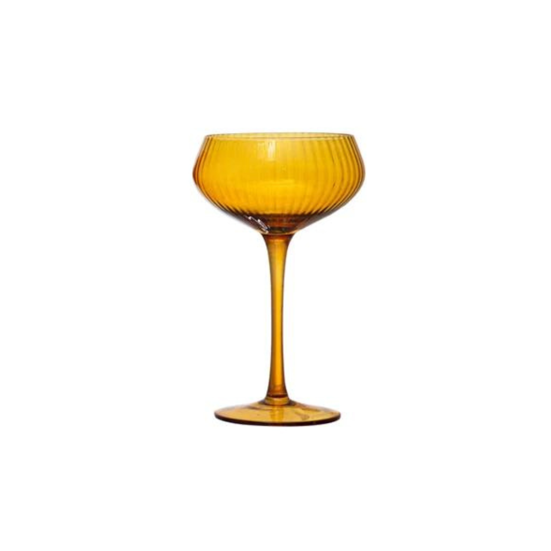 Colored Stemmed Coupe Glass