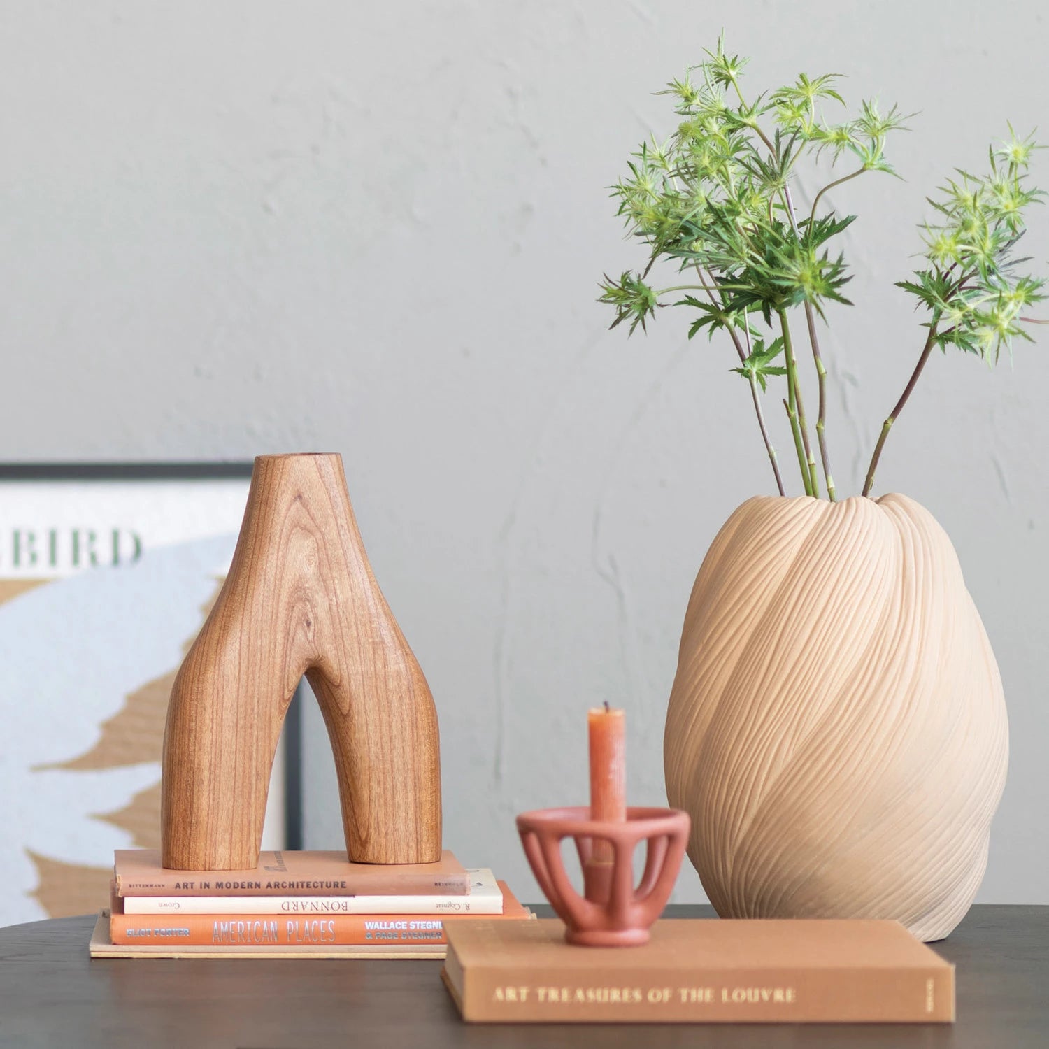Arched Wooden Vase