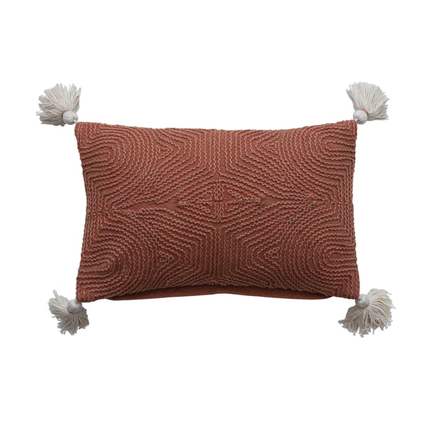 Terracotta Tassel Pillow