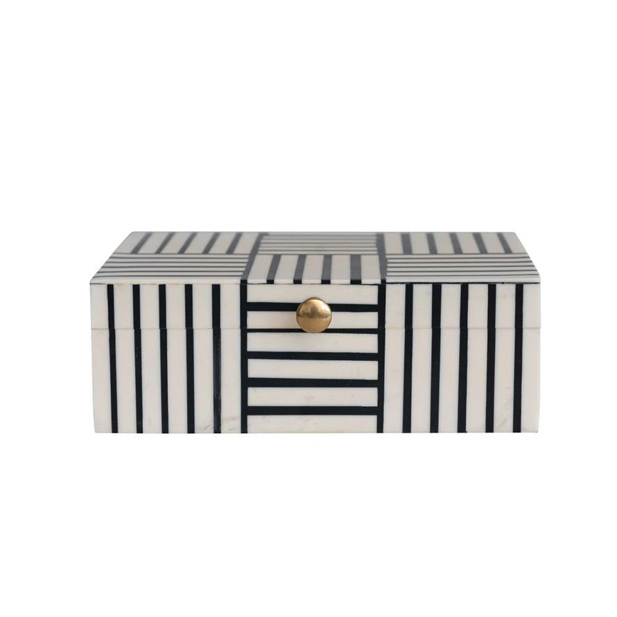 Resin Box With Gold Knob