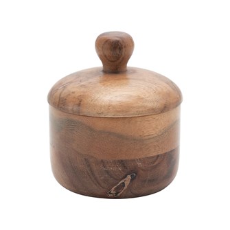 Acacia Wood Salt Jar