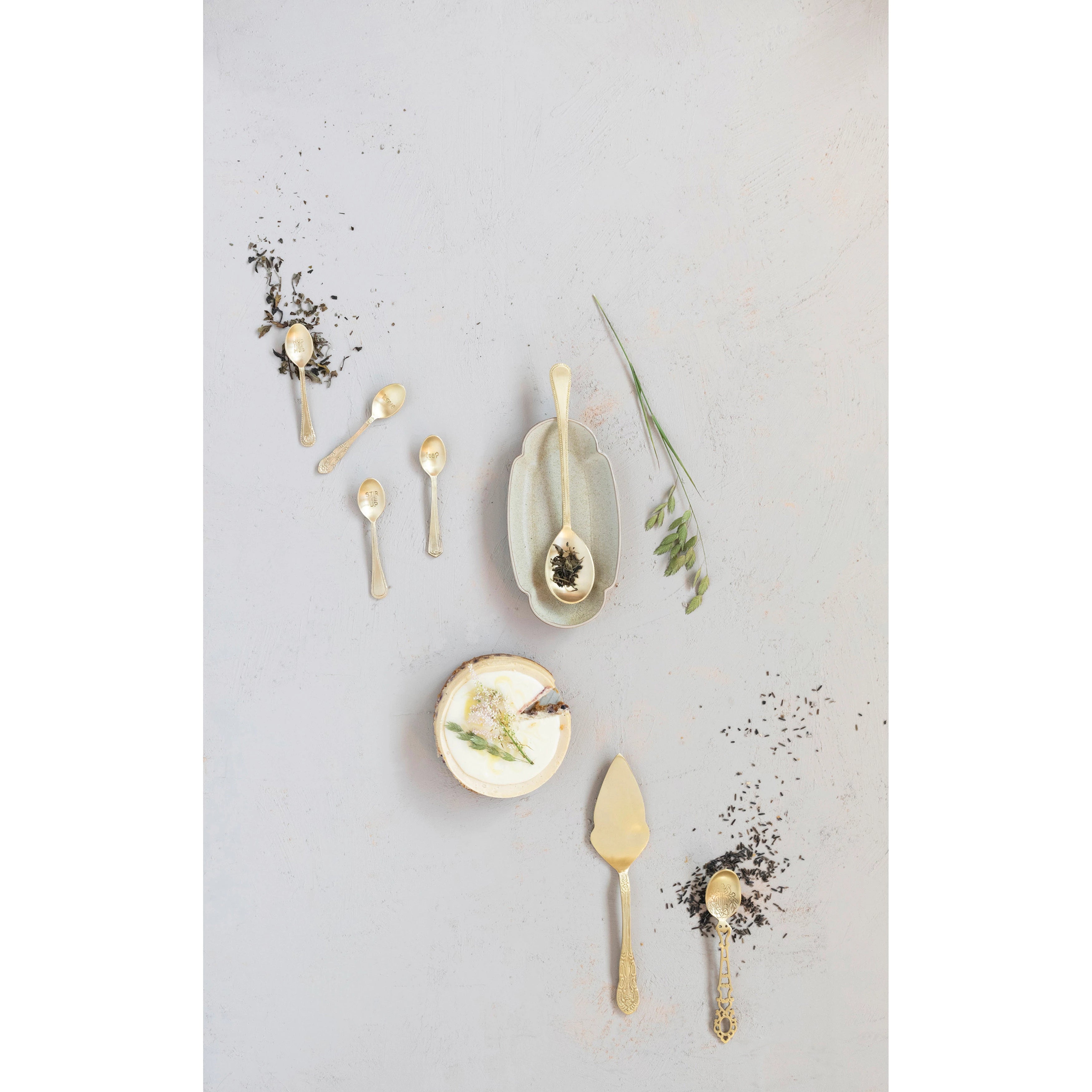 Brass Etched Cake Server