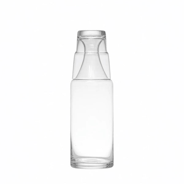 Glass Carafe and Drinking Glass Set
