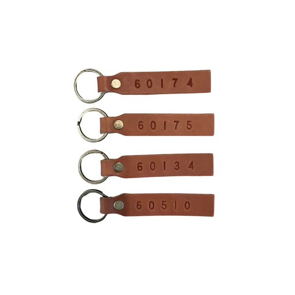 Zip Code Leather Keychain