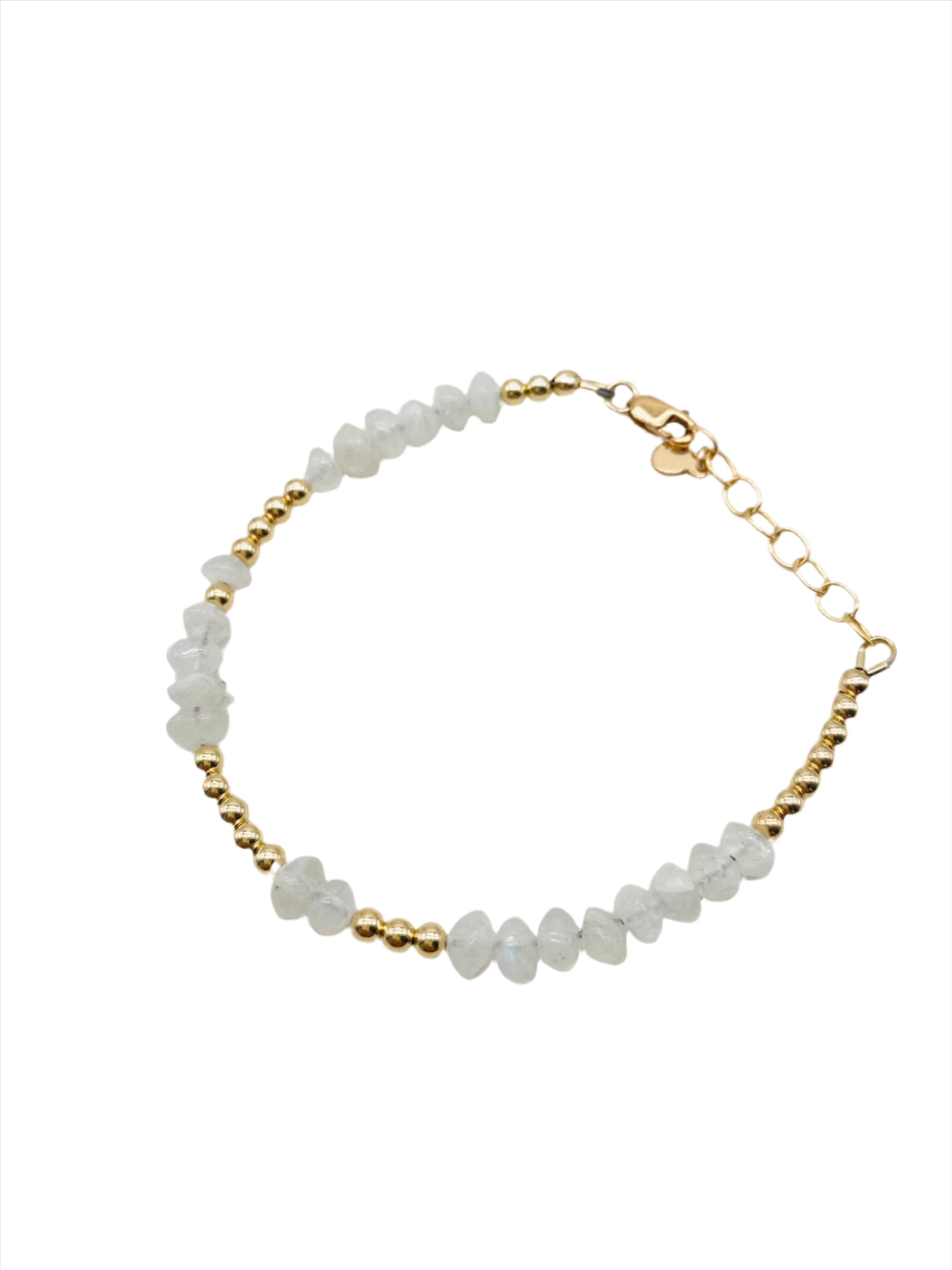 White Moonstone Beads Bracelet