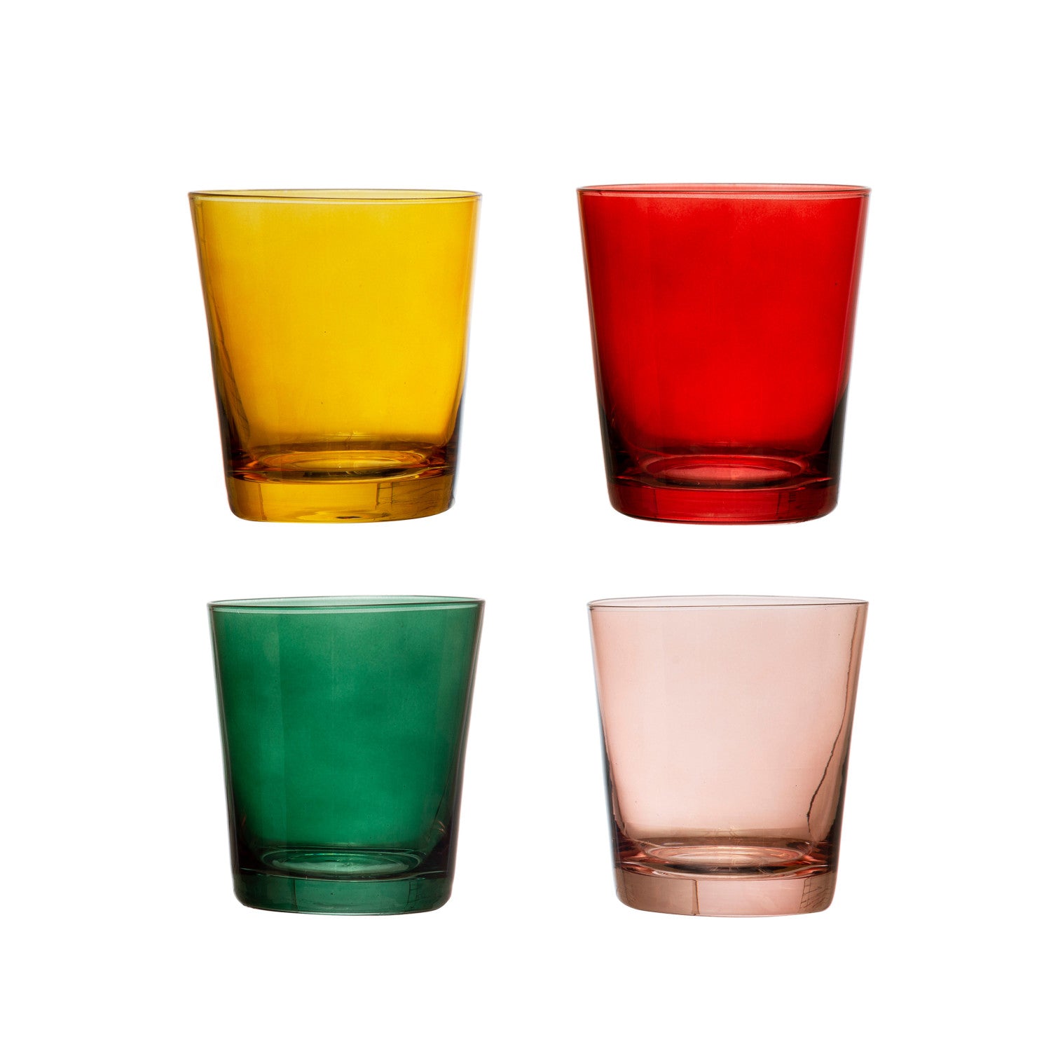 Colored Low Ball Drinking Glass