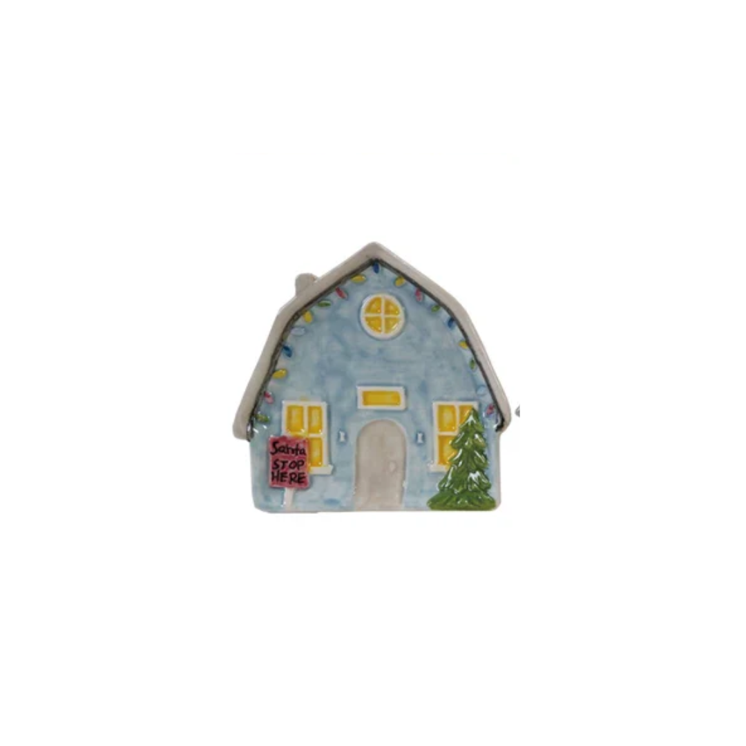 Stoneware Holiday House Dish
