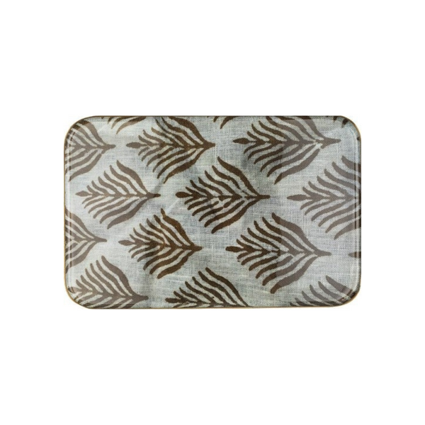 Warm Blue Enameled Trays