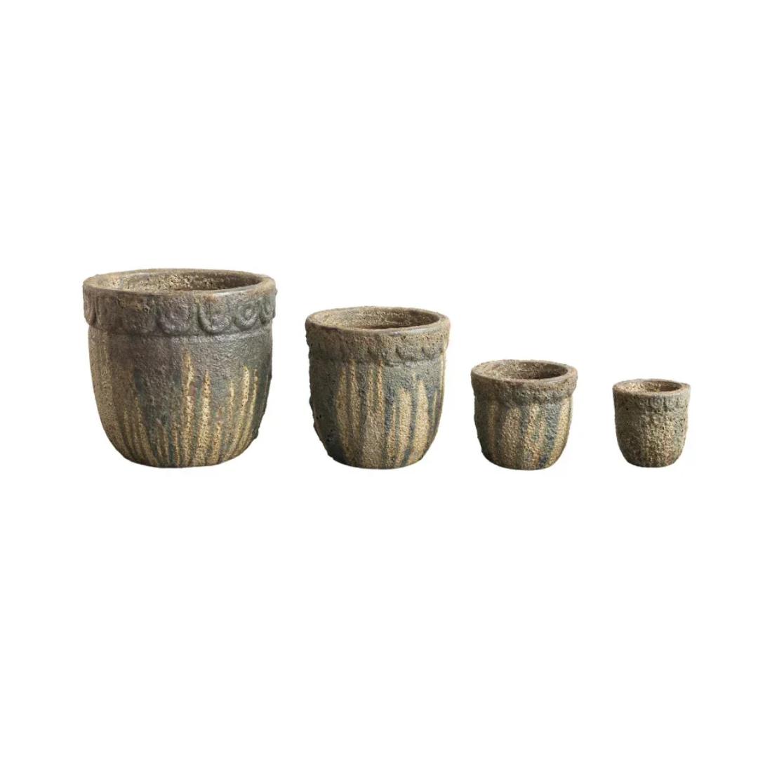 Weathered Artisan Clay Pots
