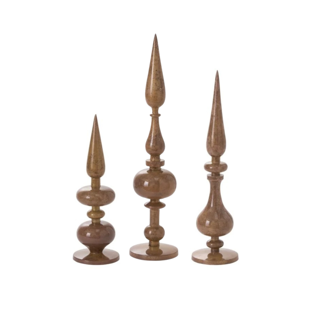 Copper Toned Decorative Finials