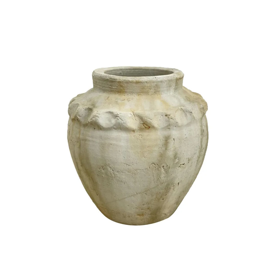 Dimpled Rim Clay Pot