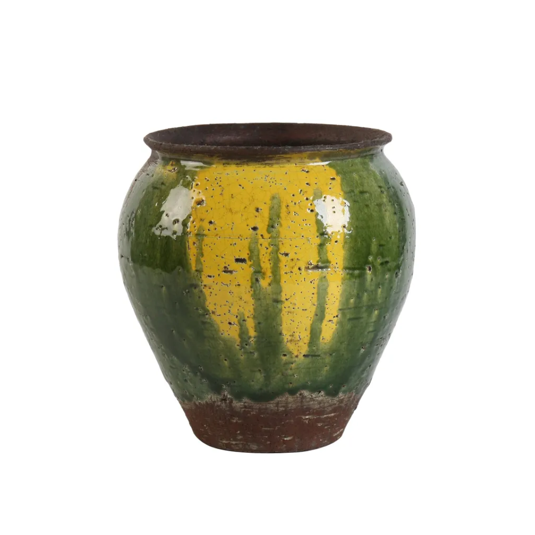 Glazed Stone Planter