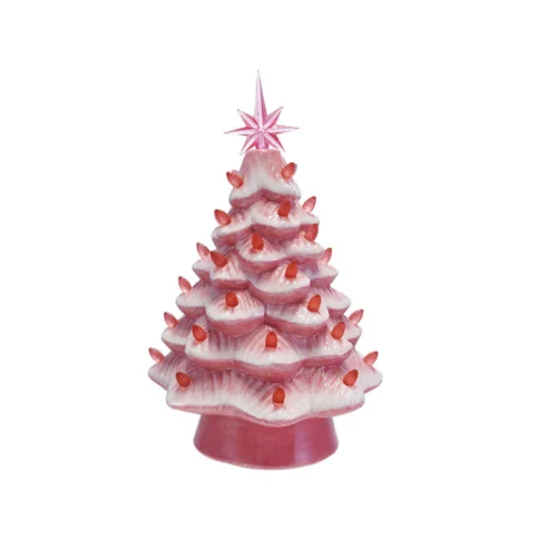 Vintage Style Pink LED Tree