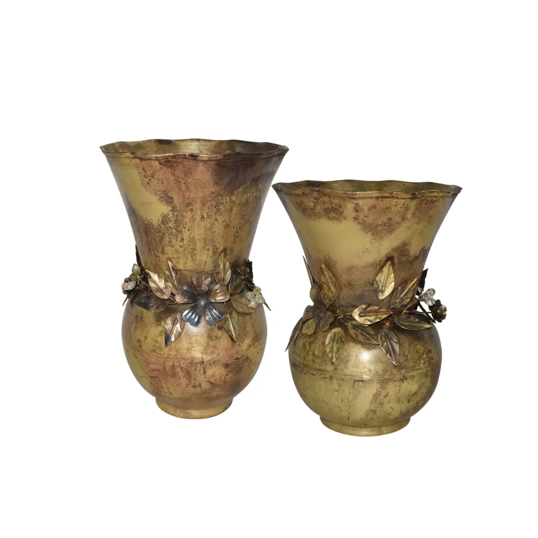 Burnished Gold Finish Vase