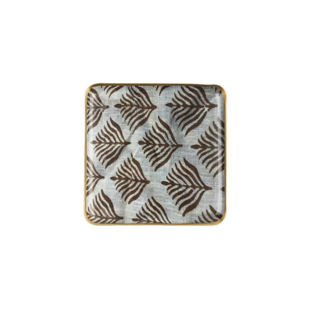 Warm Blue Enameled Trays