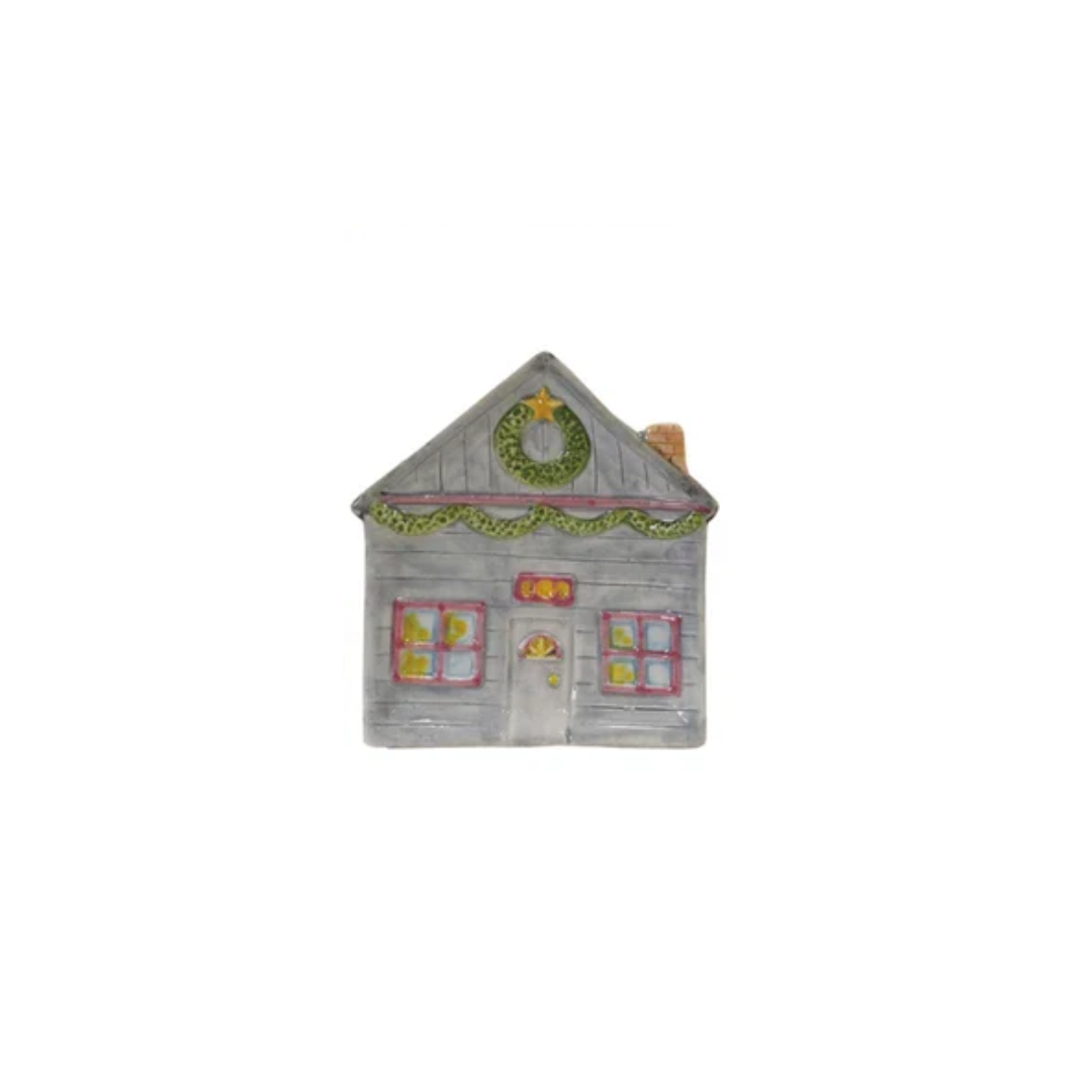 Stoneware Holiday House Dish