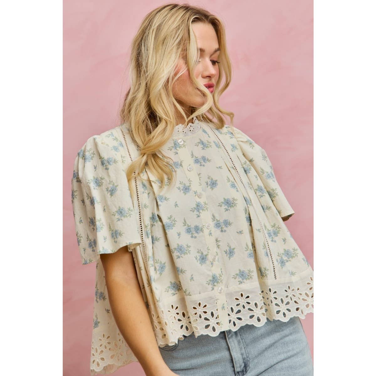 Cosette Lace Trim Top