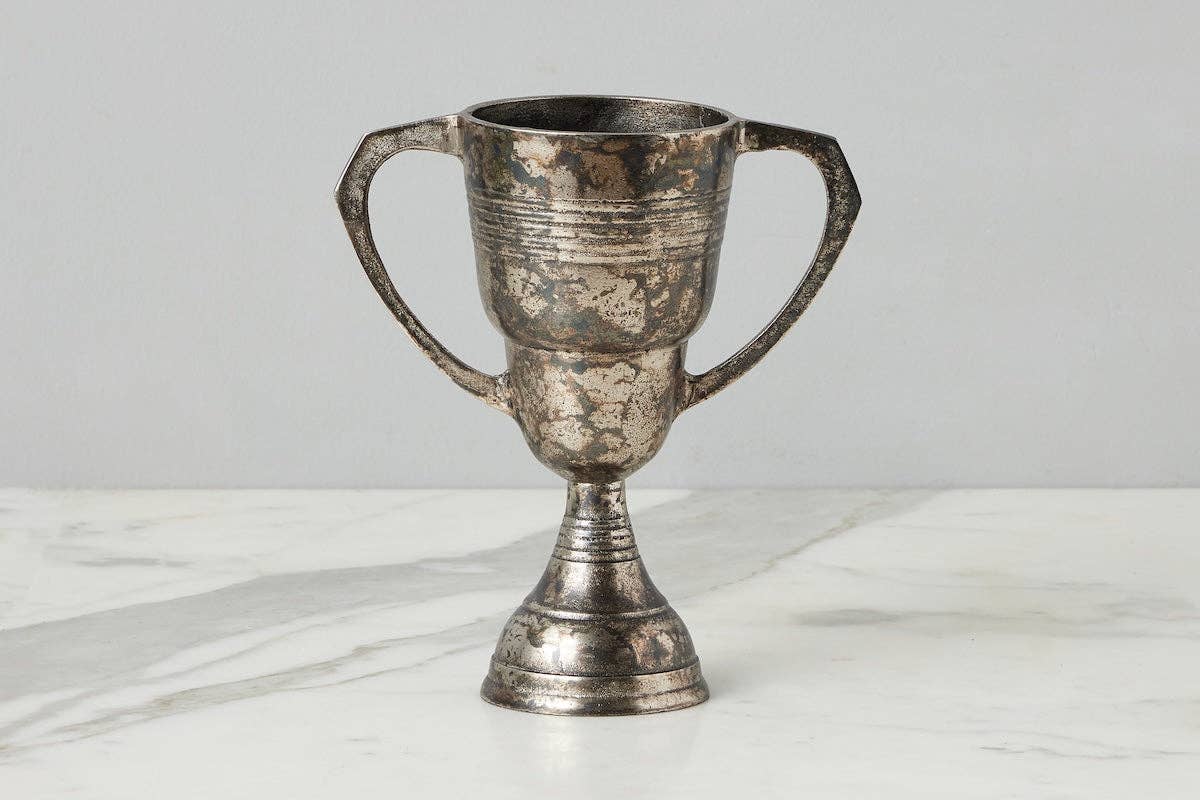 Distressed Silver Vintage Trophy Cup