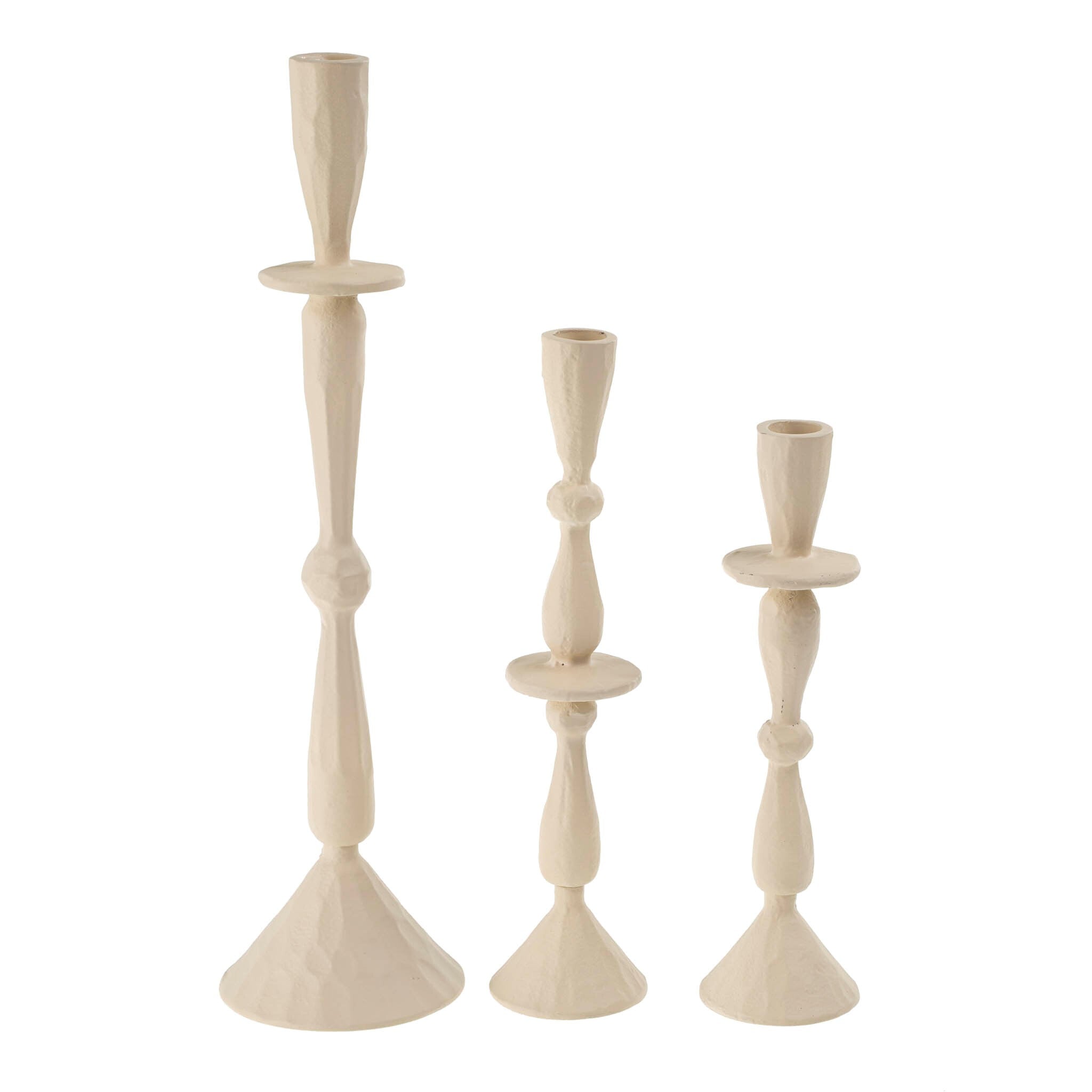 Matte White Candlesticks