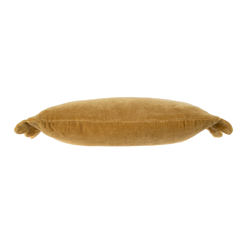Gold Velvet Scallop Pillow