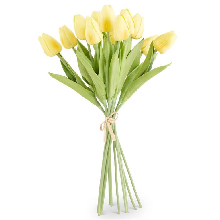 13" Yellow Real Touch Tulip Bundle
