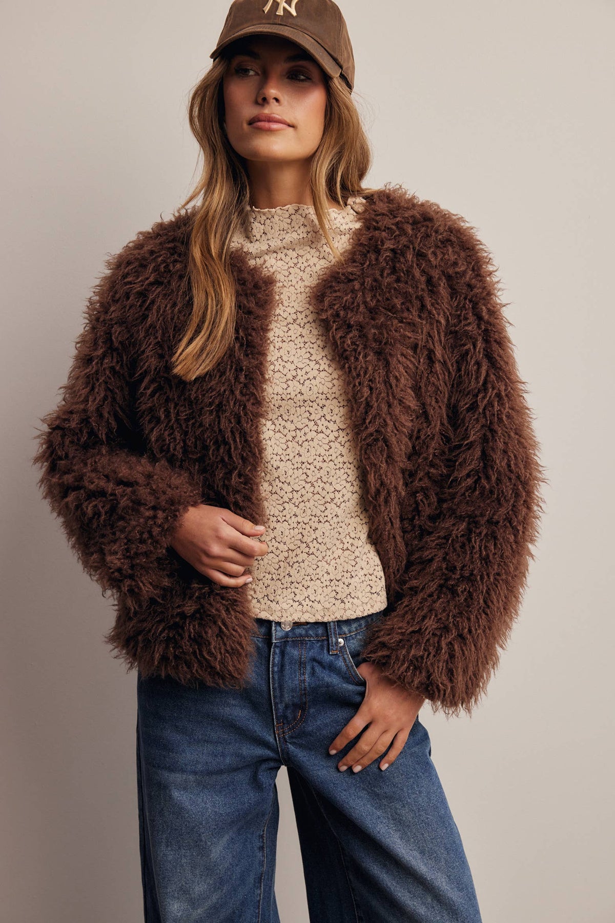 Shaggy Faux Fur Jacket