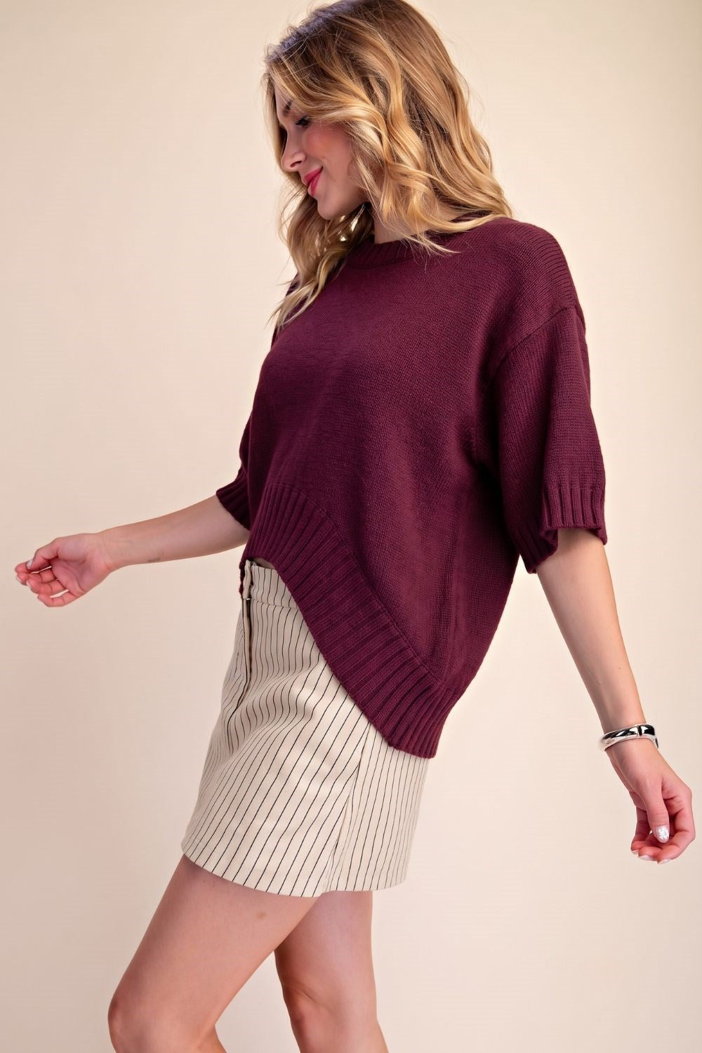 Asymmetric Hem Sweater
