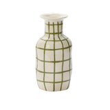 Green Checked Vase