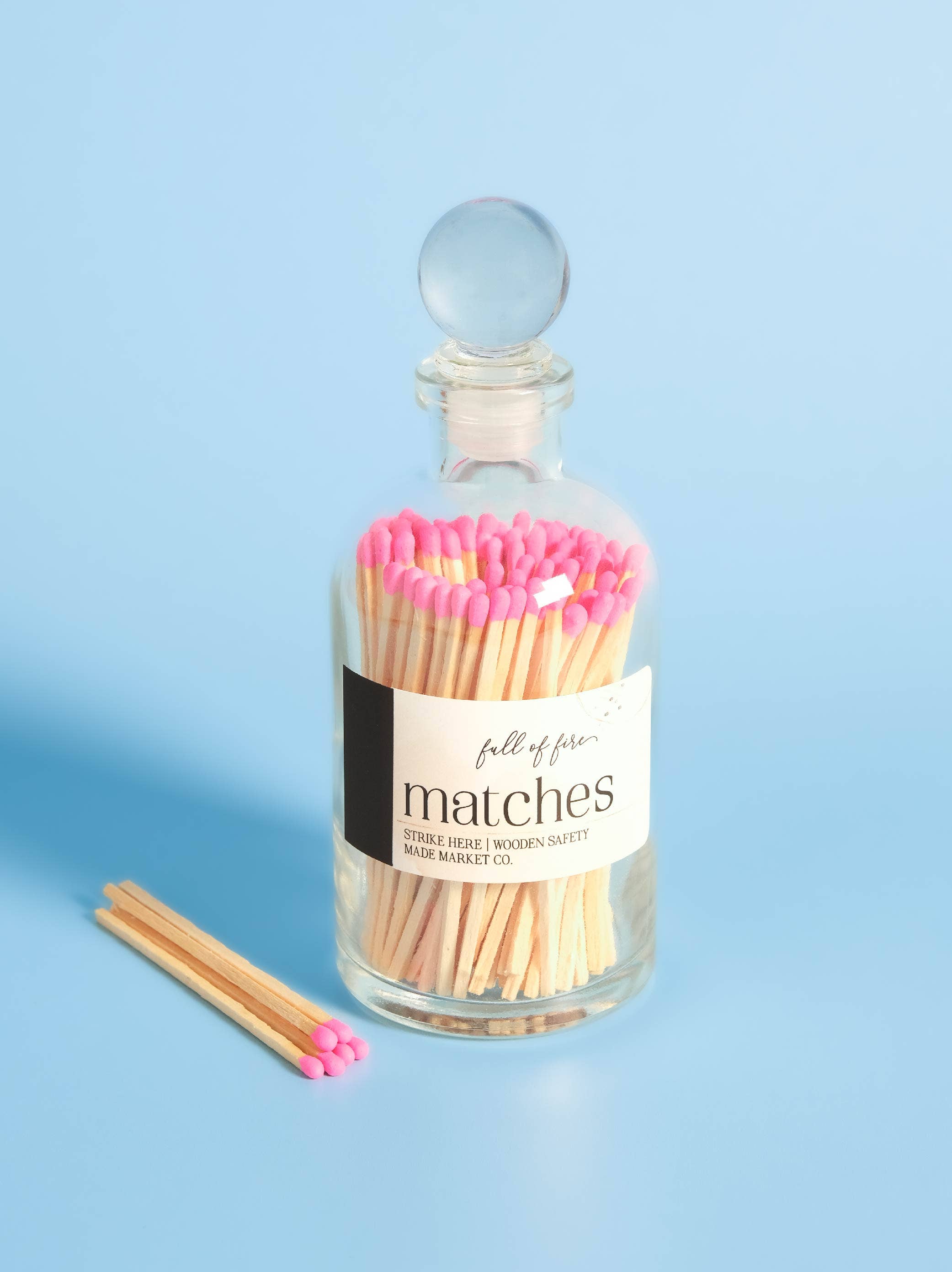 Hot Pink Matches in Bottle