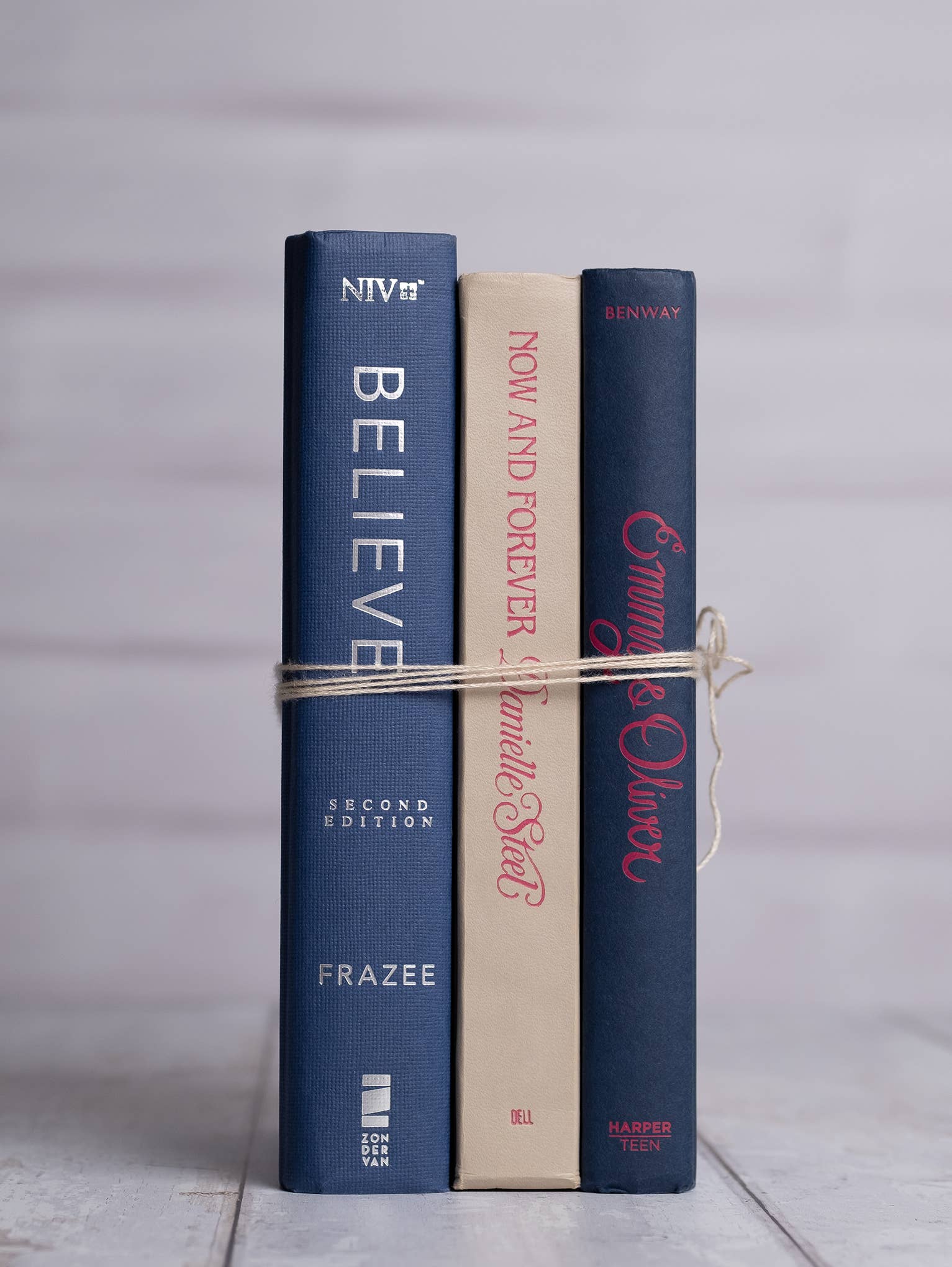 Set of 3 Decorative Books - Blue Tones