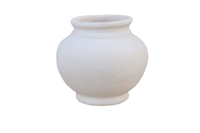 White Paper Mache Urn