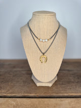 Lucky Gunmetal Necklace