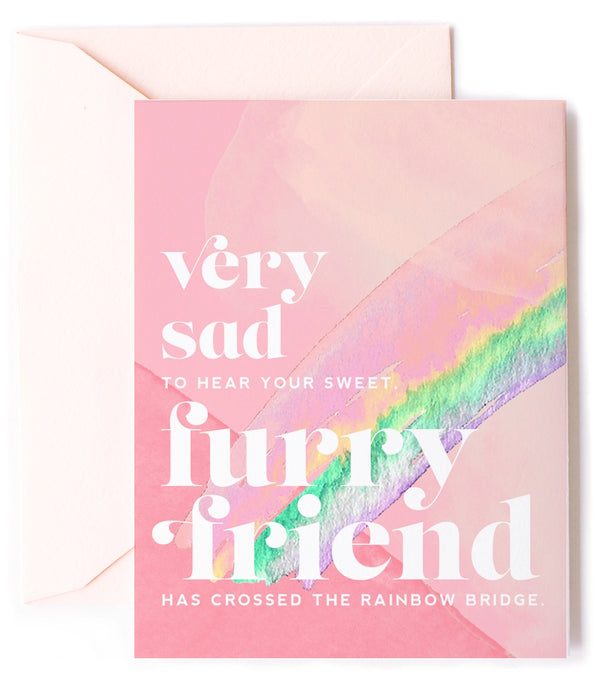 Furry Friend Rainbow Bridge Card