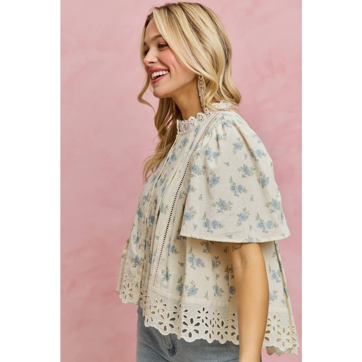 Cosette Lace Trim Top