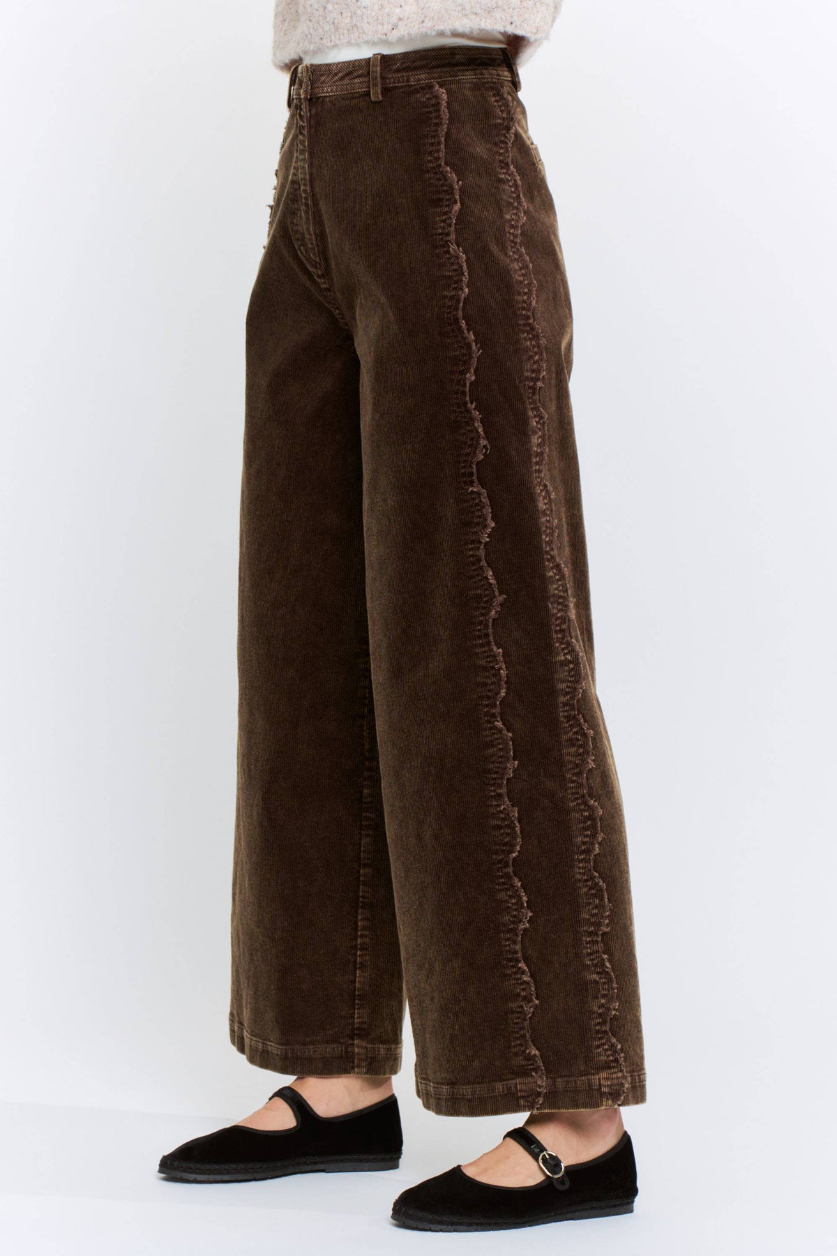 Wide-Leg Corduroy Trousers