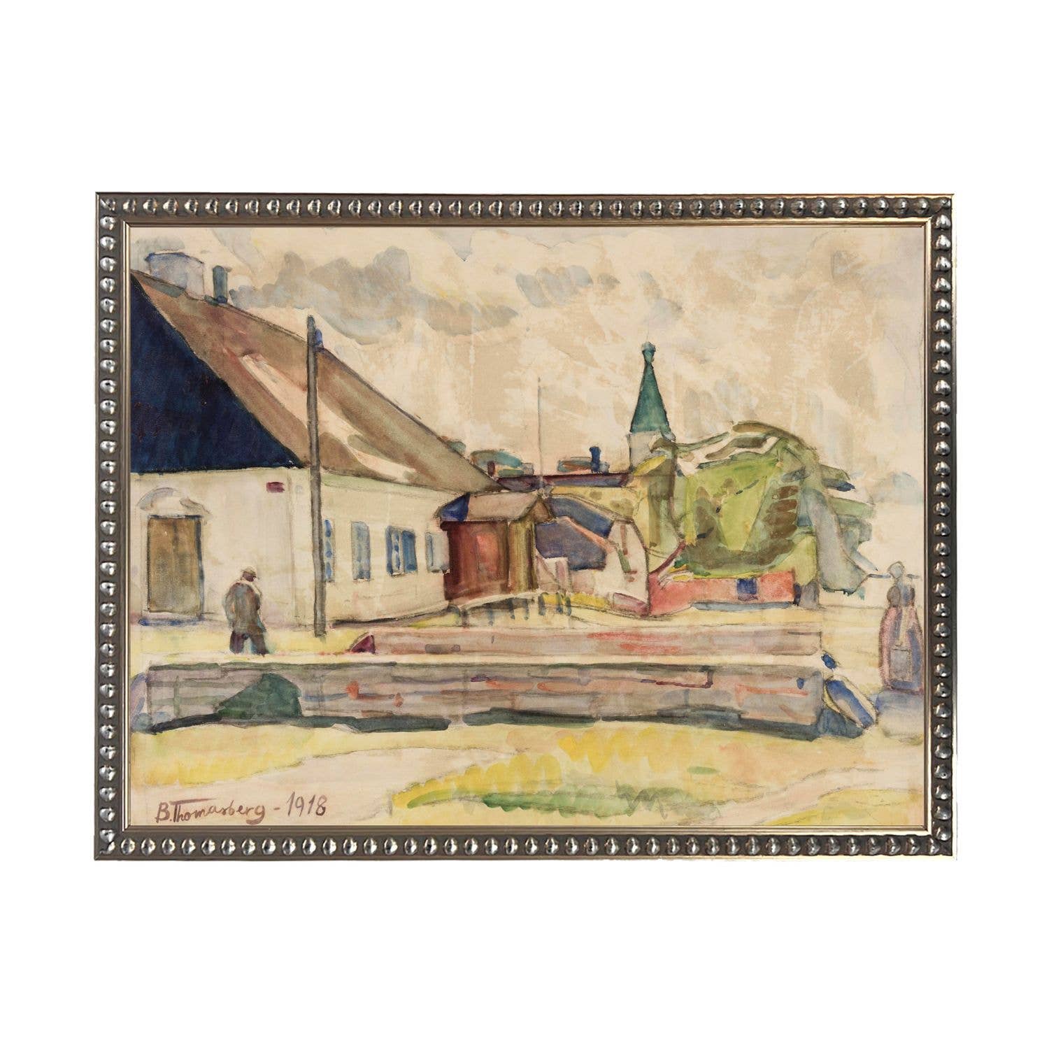 Watercolor Town Framed Art