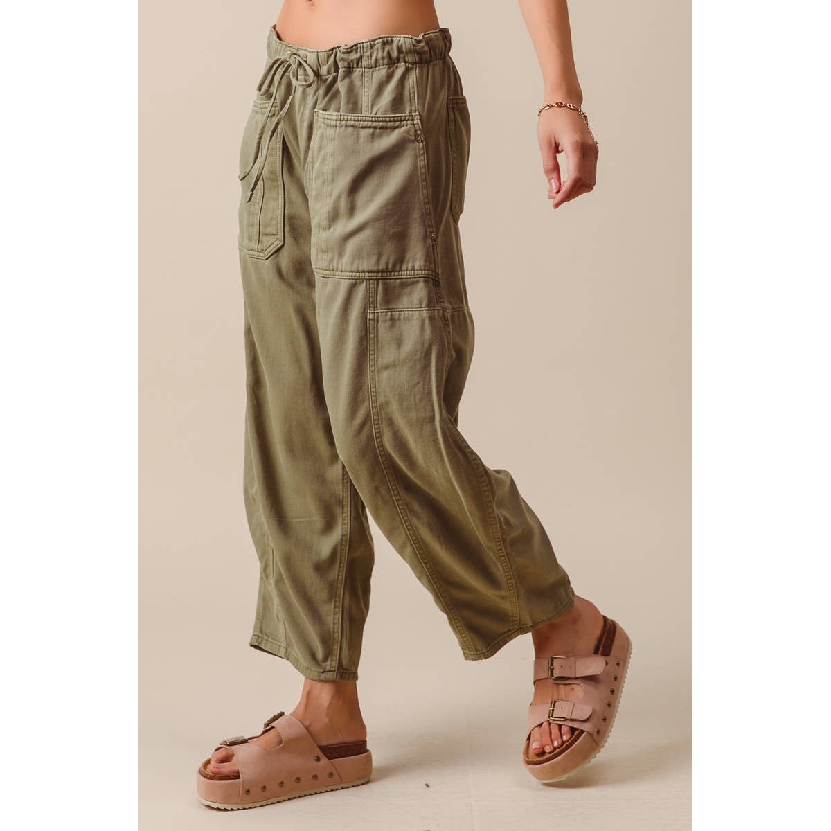 Wide Leg Drawstring Pants