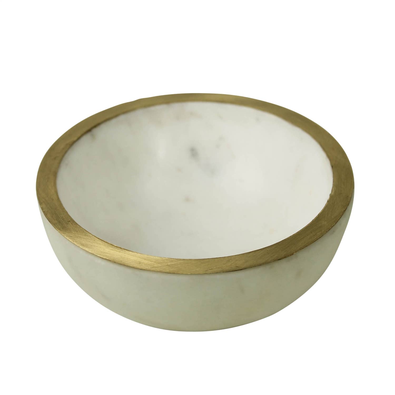 Marble Bowl with Brass Edge