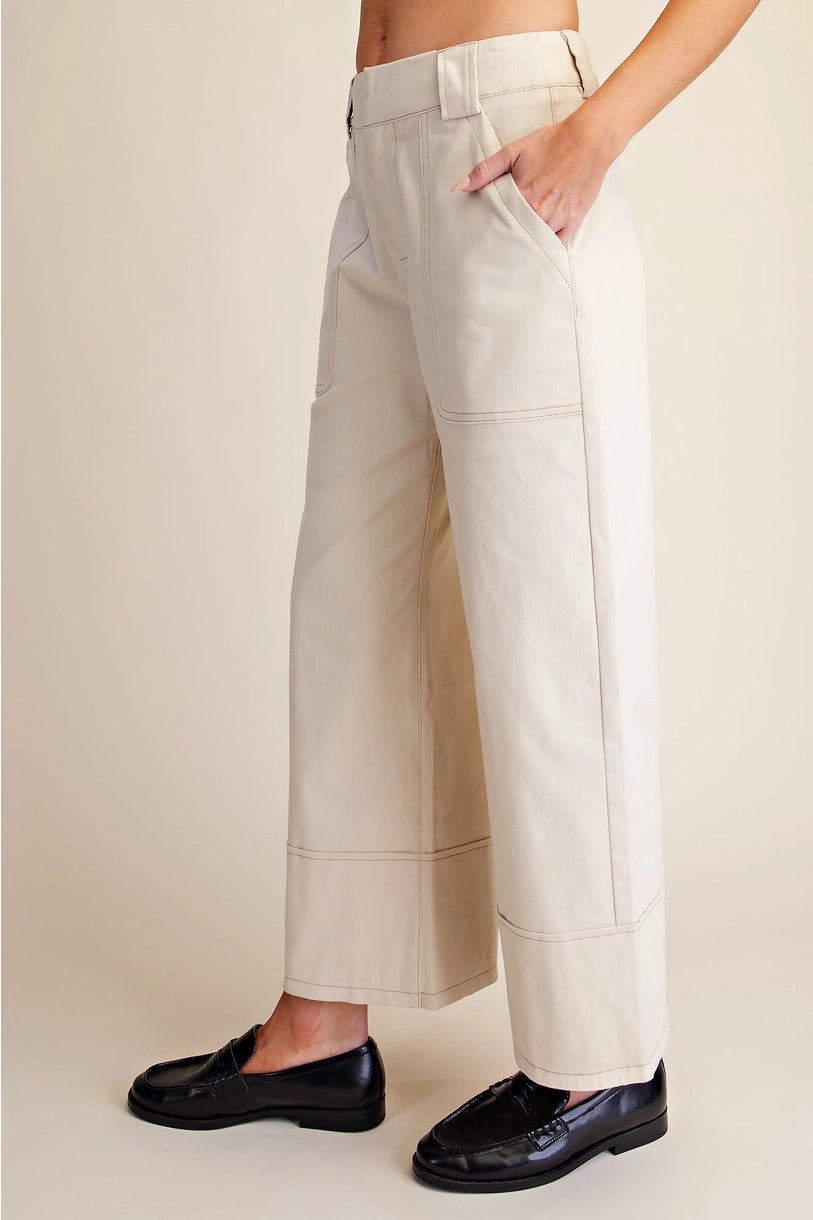 High Rise Stitch Detail Jeans
