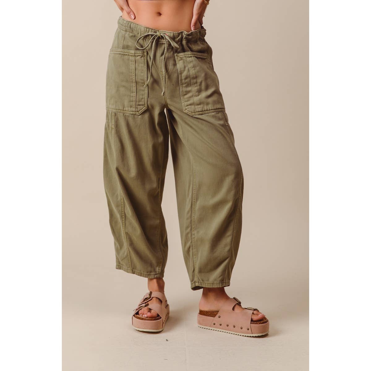 Wide Leg Drawstring Pants
