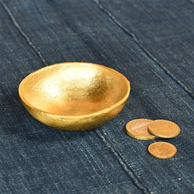 Tiny Cast Round Brass Bowl