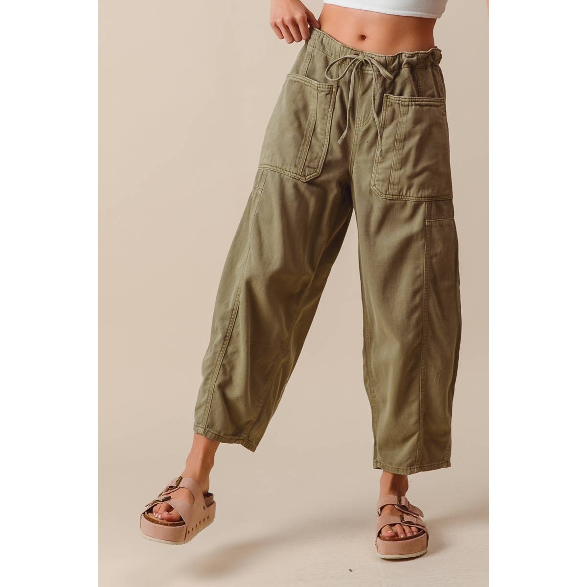 Wide Leg Drawstring Pants