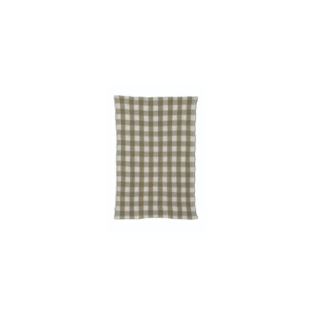 Gingham Waffle Weave Tea Towel