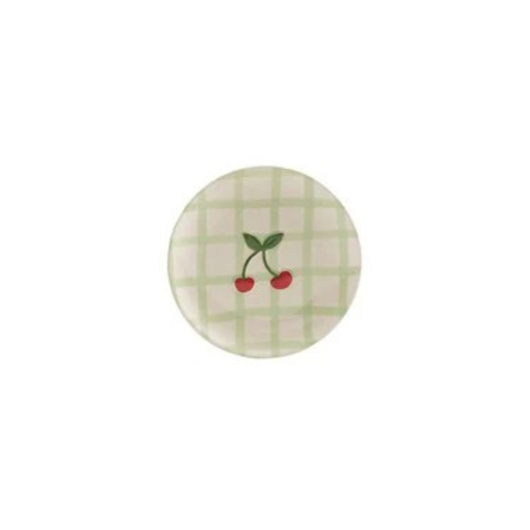 Hand-Painted Cherry Plates